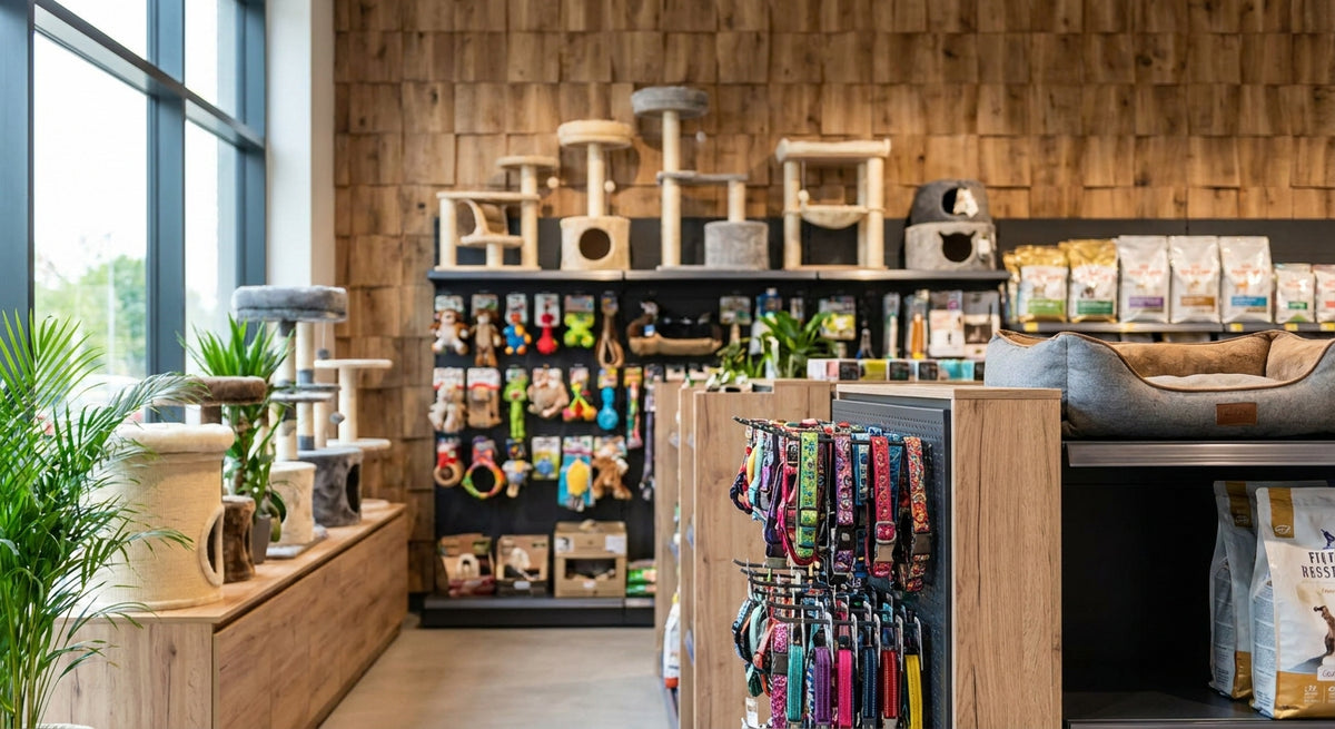 Wandpanelen voor een dierenwinkel of dierenspeciaalzaak