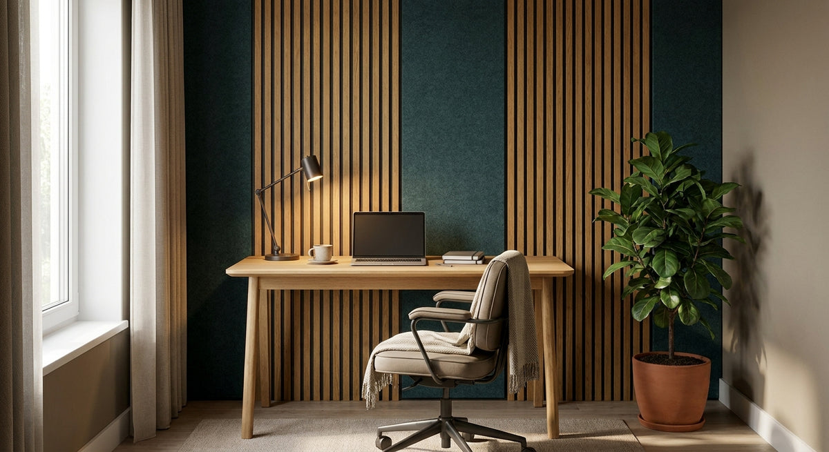 Wandpanelen voor een thuiskantoor aan huis
