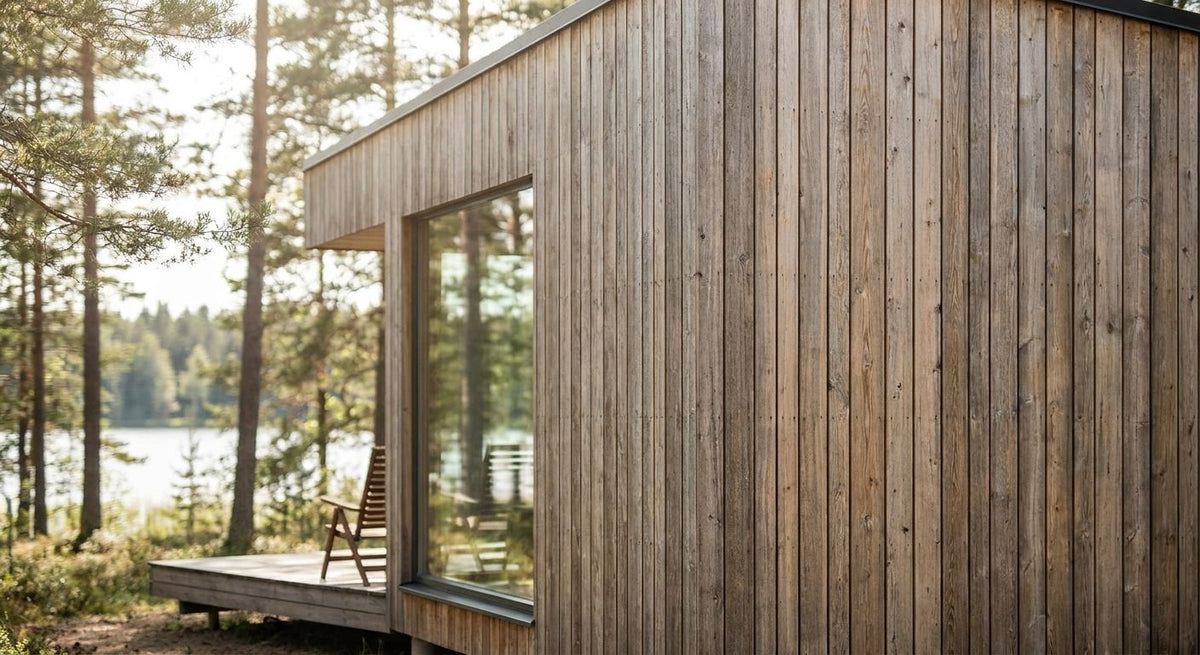 Houten gevelbekleding voor recreatiewoning