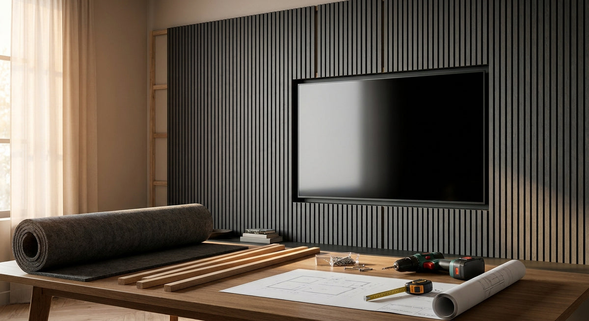 Cinewall met akupanelen: opbouw en materialen