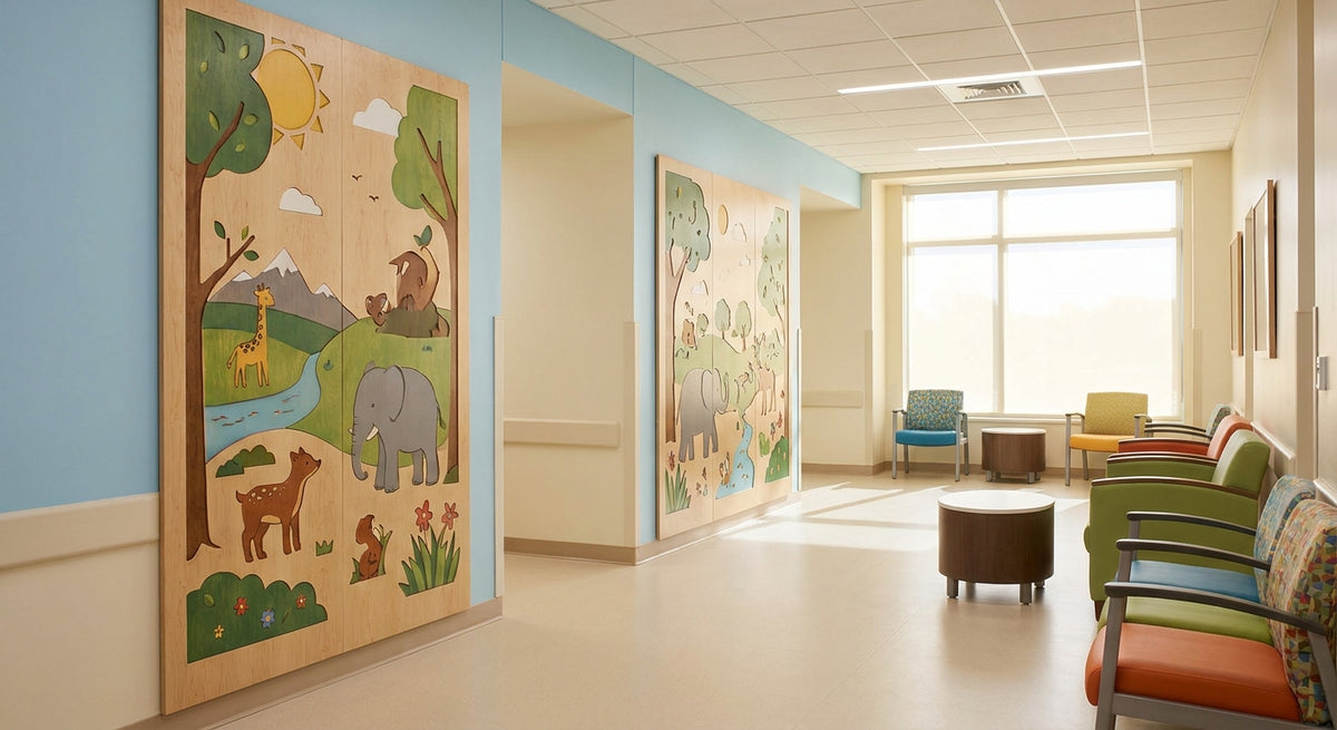 Wandpanelen voor een kinderziekenhuis of zorginstelling