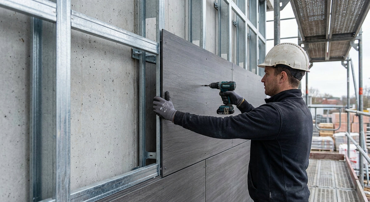 Hoe bevestig je gevelpanelen op een stalen onderbouw