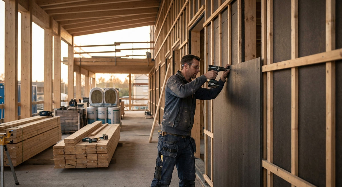 Gevelpanelen bevestigen op houtskelet: montagewijze