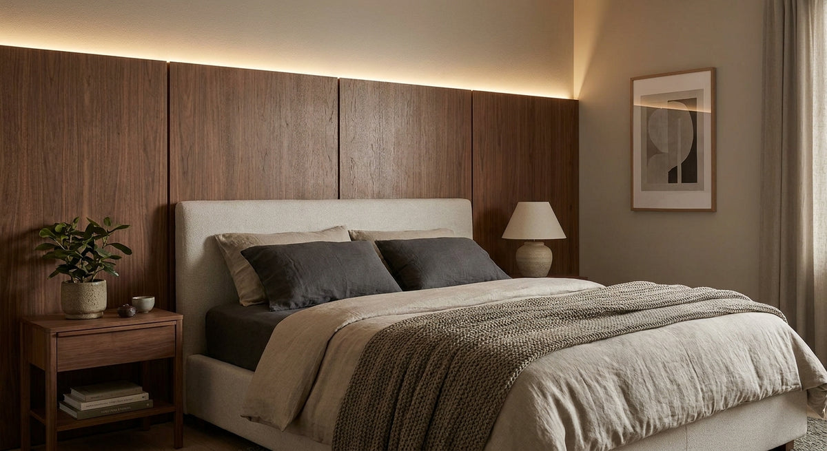 Beste walnoot akupanelen voor slaapkamer