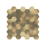 Zelfklevend Mozaïekpaneel | Hexagon Goud | 28,8×29,2 cm | Metaal
