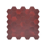 Zelfklevend Mozaïekpaneel | Hexagon Bordeaux | 28,8×29,2 cm | Metaal