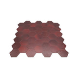 Zelfklevend Mozaïekpaneel | Hexagon Bordeaux | 28,8×29,2 cm | Metaal