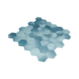 Zelfklevende Mozaïektegels Metaal | Hexagon Blauw | 28,8×29,2 cm | Keuken, Bad & WC