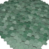 Zelfklevende Mozaïektegels Metaal | Driepas 3D Donkergroen | 30,5×29,6 cm | Keuken, Bad & WC