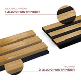 AkuPanel Rustiek Eiken-Hout | 300cmx60cm | 3-zijdig écht houtfineer
