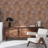 Houten Mozaïekpaneel | Walnoot Tropical | 26×30 cm | Hout | Tegel