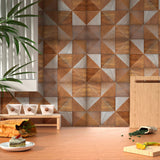 Houten Mozaïekpaneel | Cumaru Deep | 30×30 cm | Hout | Tegel