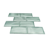 Zelfklevende Mozaïektegels Metaal | Subway 3D Pastelgroen | 30,5×30,5 cm | Keuken, Bad & WC