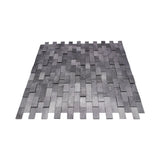 Zelfklevende Mozaïektegels Metaal | Steenstrip 3D Antraciet | 30×29,8 cm | Keuken, Bad & WC