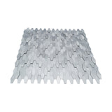 Zelfklevend Mozaïekpaneel | Picket 3D Zilver | 31×30 cm | Metaal
