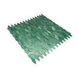 Zelfklevend Mozaïekpaneel | Picket 3D Donkergroen | 31×30 cm | Metaal