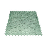 Zelfklevende Mozaïektegels Metaal | Visschub Pastelgroen | 28,8×29,8 cm | Keuken, Bad & WC