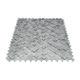 Zelfklevende Mozaïektegels Metaal | Visschub Zilver | 28,8×29,8 cm | Keuken, Bad & WC