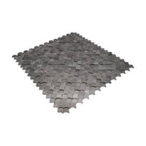 Zelfklevende Mozaïektegels Metaal | Visschub Antraciet | 28,8×29,8 cm | Keuken, Bad & WC