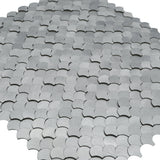 Zelfklevende Mozaïektegels Metaal | Visschub Zilver | 28,8×29,8 cm | Keuken, Bad & WC