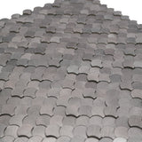 Zelfklevende Mozaïektegels Metaal | Visschub Antraciet | 28,8×29,8 cm | Keuken, Bad & WC