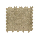 Zelfklevende Mozaïektegels Metaal Trifold 3D Goud 30,3×28 cm keukenachterwand