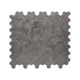 Zelfklevend Mozaïekpaneel | Trifold 3D Antraciet | 30,3×28 cm | Metaal
