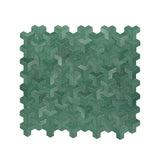 Zelfklevend Mozaïekpaneel | Trifold 3D Donkergroen | 30,3×28 cm | Metaal