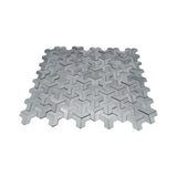 Zelfklevend Mozaïekpaneel | Trifold 3D Zilver | 30,3×28 cm | Metaal