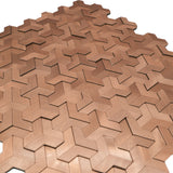 Zelfklevend Mozaïekpaneel | Trifold 3D Koper | 30,3×28 cm | Metaal