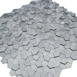 Zelfklevende Mozaïektegels Metaal | Pentagon 3D Zilver | 28,2×28,2 cm | Keuken, Bad & WC