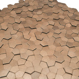 Zelfklevende Mozaïektegels Metaal | Pentagon 3D Zalm | 28,2×28,2 cm | Keuken, Bad & WC