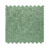 Zelfklevende Mozaïektegels Metaal Mini Hexagon 3D Pastelgroen 29,8×30,7 cm keukenachterwand