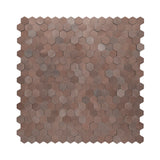 Zelfklevende Mozaïektegels Metaal Mini Hexagon 3D Donkerkoper 29,8×30,7 cm keukenachterwand