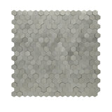 Zelfklevend Mozaïekpaneel | Mini Hexagon 3D Zilver | 29,8×30,7 cm | Metaal