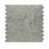 Zelfklevende Mozaïektegels Metaal Mini Hexagon 3D Zilver 29,8×30,7 cm keukenachterwand