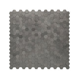 Zelfklevend Mozaïekpaneel | Mini Hexagon 3D Antraciet | 29,8×30,7 cm | Metaal