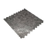 Zelfklevend Mozaïekpaneel | Mini Hexagon 3D Antraciet | 29,8×30,7 cm | Metaal