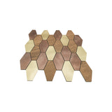 Zelfklevend Mozaïekpaneel | Picket Bruin | 30×30 cm | Metaal