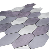 Zelfklevende Mozaïektegels Metaal | Picket Mauve | 30×30 cm | Keuken, Bad & WC