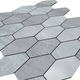 Zelfklevende Mozaïektegels Metaal | Picket Zilver | 30×30 cm | Keuken, Bad & WC