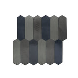 Zelfklevende Mozaïektegels Metaal Picket Blauw 28,2×27,3 cm keukenachterwand