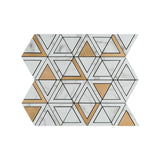 Zelfklevend Mozaïekpaneel | Driehoek Goud | 28,7×33,1 cm | Metaal