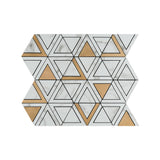 Zelfklevende Mozaïektegels Metaal Driehoek Goud 28,7×33,1 cm keukenachterwand