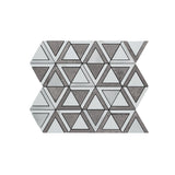 Zelfklevend Mozaïekpaneel | Driehoek Grijs | 28,7×33,1 cm | Metaal