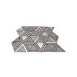 Zelfklevend Mozaïekpaneel | Driehoek Grijs | 28,7×33,1 cm | Metaal