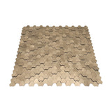 Zelfklevende Mozaïektegels Metaal | Driepas 3D Champagne | 30,5×29,6 cm | Keuken, Bad & WC