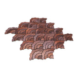Zelfklevende Mozaïektegels Metaal | Waaier Koper | 26,8×28,1 cm | Keuken, Bad & WC