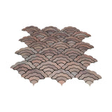 Zelfklevende Mozaïektegels Metaal | Waaier Mauve | 26,8×28,1 cm | Keuken, Bad & WC