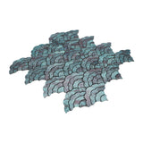 Zelfklevende Mozaïektegels Metaal | Waaier Patina Koper | 26,8×28,1 cm | Keuken, Bad & WC